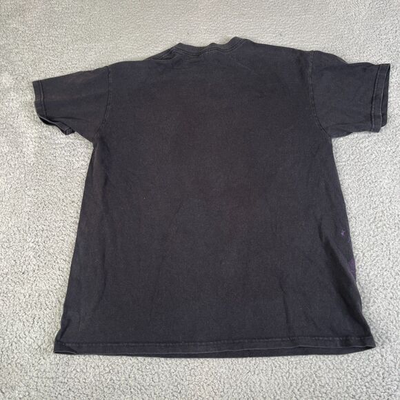 Vintage Skull T Shirt Mens Large Black Purple Graphic Argyle Short Sleeve  Y2K - Picture 5 of 9